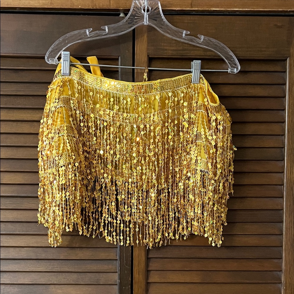 Gold Sequin Fringe wrap around